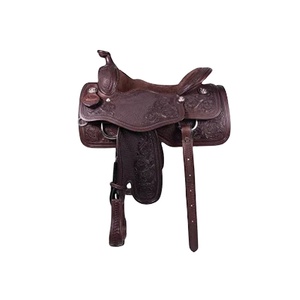 Silla de montar de cuero premium estilo occidental para carreras de caballos, equipo de equitación, proveedor mayorista - Product Image 1