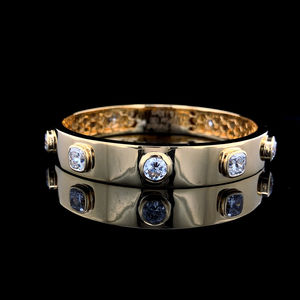 Elegante Brazalete de Diamantes Cultivados en Laboratorio de 6.0Ct en Oro Sólido de 10K, 14K o 18K, con una Línea de Diamantes, Regalo para Ella - Product Image 1