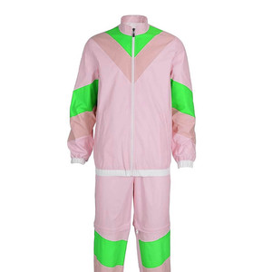 <b>Mens</b> Color Block <b>Track</b> <b>Jacket</b> Stand Collar Full Zip Vintage Windbreaker Custom Logo Lightweight Outdoor Sportswear Activewear - Product Image 4