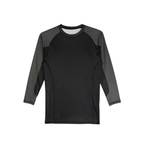 Camiseta de Compresión Unisex Azul Marino de Manga Larga de Secado Rápido con Diseño de Bloques de Color para Adultos, Ropa para Artes Marciales - Product Image 3