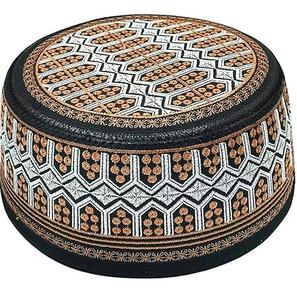 Nouvelles casquettes de prière islamiques personnalisées imprimées Oman Namaz pour hommes musulmans – Vente en gros de casquettes de prière islamiques rondes brodées pour hommes - Product Image 6