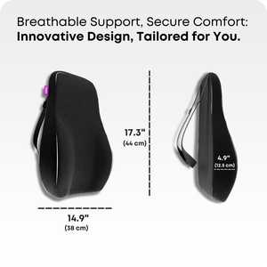 Ergonomic Seat Cushion Memory Foam Car Lumbar Pillow Trending Solution <b>for</b> <b>Back</b> Pain Spine Lower <b>Back</b> Support Reading <b>Bed</b> <b>Rest</b> - Product Image 5