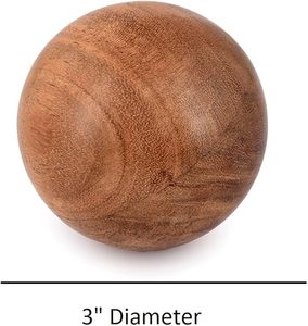 Juego de 3 Bolas Decorativas Redondas de Madera de Acacia para Navidad, Centros de Mesa Decorativos |   Mesa de Centro y Decoración del Hogar - Product Image 3