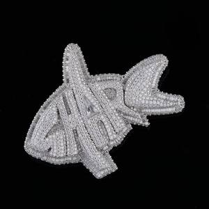 High Quality <b>Custom</b> Styles Letter Charm Pendant Silver 925 Moissanite Iced <b>Name</b> <b>Necklace</b> Men Hip Hop Jewelry Gifts - Product Image 1