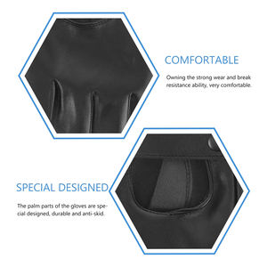 Gants de sécurité noirs mi-doigts pour la musculation et l'entraînement physique, vente en gros, gants de sport pour club et salle de sport - Product Image 6