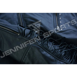 เสื้อแจ็คเก็ตมอเตอร์ไซค์สำหรับผู้หญิง ได้รับการรับรองมาตรฐาน CE สีดำ ทำจากหนังแท้นุ่ม พร้อมแผ่นป้องกันแบบเสริม  สามารถสั่งทำชื่อทีมสำหรับฤดูหนาวได้ - Product Image 4