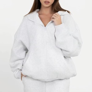 Sudadera con Capucha para Mujer, Estilo Holgado, con Cierre Frontal, Bolsillos Tipo Canguro, Tejido Grueso y Cómodo, en Oferta - Product Image 1