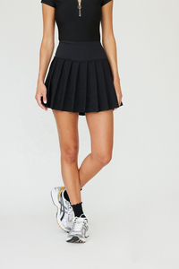 Minifalda plisada de tenis para mujer, cintura natural, estilo casual de verano, color liso, tela transpirable - Product Image 2