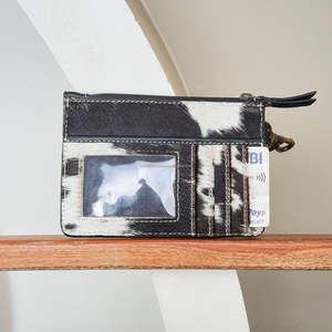 Monedero de cuero de vaca con pelo de marca de alta calidad para mujer con Tarjetero con cremallera, carteras cortas de cuero de vaca genuino - Product Image 5