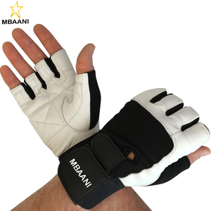 Gym Gloves with Wrist Support for Gym Workout, Crossfit, Weightlifting Black/<b>White</b> or Black Premium Quality Materials - Product Image 1