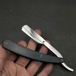 Wholesale High Quality Stainless Steel Barber Razor Custom Logo Professional Use Cut Throat Shaving Barber Razor Plastic Handle - Product Image 3