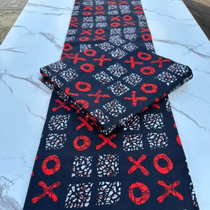 Tela de algodón Ankara con estampado africano de primera calidad para confección de vestidos y manualidades en Ghana - Product Image 1