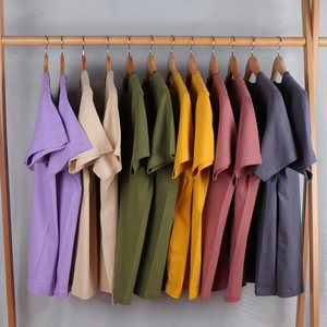 เสื้อยืดคอตตอนถักเนื้อหนา 100% สไตล์ทางการสำหรับผู้ชายและผู้หญิง เสื้อยืดเรียบๆ ปักลายกราฟิก ขายส่งเสื้อยืด - Product Image 2