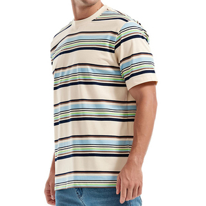 Meilleures ventes en gros – T-shirt homme à manches courtes, coupe ample, anti-rétrécissement, en mélange bambou/coton 300g, respirant et écologique, de haute qualité - Product Image 1