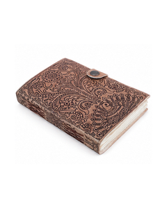 Peacock Leather <b>Journal</b> | Vintage Leather Notebook | Blank <b>Writing</b> Diary | Travel Sketchbook with Snap Closure - Product Image 3