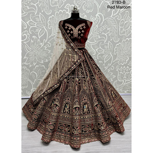 Nupcial Indio Desgaste Terciopelo Colecciones Para Novia Con Zarkhan Trabajo Por Fabzone - Product Image 3