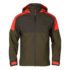Blouson de moto à capuche pour homme, coupe-vent, color block rouge, noir, olive, en polyester, fermeture éclair, pour l'hiver et les activités de plein air - Product Image 1