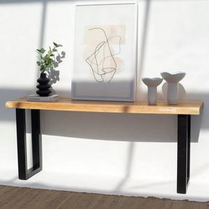 Table console Vandana Lunaris Orion Acacia avec pieds en métal, design moderne en bois massif - Product Image 1