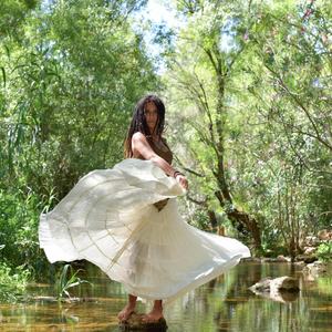 Falda Maxi de Cintura Alta, de Algodón y Rayón, Fluida, para Bailar, con Tela Ligera y Estilo Bohemio Informal - Product Image 4