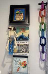 Sculpture murale artistique en résine colorée irrégulière, décoration d'intérieur, art indien exotique fait main, forme personnalisée - Product Image 6