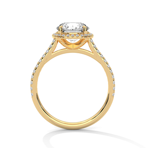 Luxury Gold Silver Round <b>Ring</b> 3.25 CTS Moissanite CVD Colour Stone <b>CZ</b> EGL VVS2 D VS1 Yellow White Rose Fine Jewelry - Product Image 2