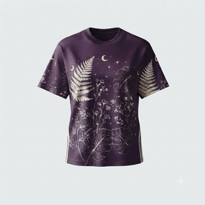 Women's Brown <b>Star</b> Print Crew Neck T-<b>Shirt</b> Regular Fit Short Sleeve Casual Jersey Knitted 100% Organic Cotton Breathable Quick - Product Image 6