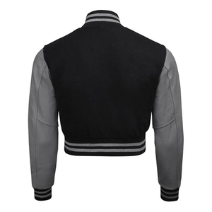 Custom Varsity Jacket Women Cropped Bomber Coat Premium Streetwear Supplier Wholesale USA - Product Image 6