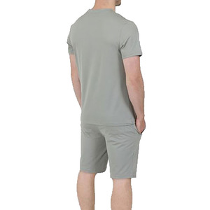 Ensemble court décontracté d'été pour hommes, respirant, 2 pièces, grande taille, avec logo personnalisé, tissu polyester/coton - Product Image 3