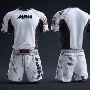 Tenue de combat MMA, combinaison de boxe par sublimation, combinaisons MMA pour hommes, 100% polyester, séchage rapide, légères, uniformes MMA - Product Image 1