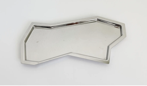 Bandeja de Servir Contemporánea de Acero Inoxidable, Bandeja de Exhibición Geométrica de Metal para Mesa de Comedor, Mesa de Centro y Decoración - Product Image 2