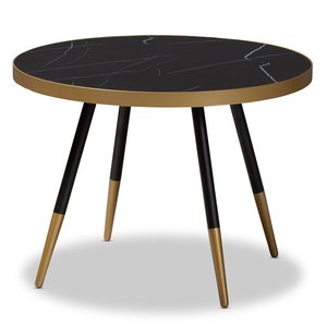 Modern Minimalist Marble Center <b>Table</b> with Handcrafted Metal Frame for Contemporary Spaces - Product Image 4