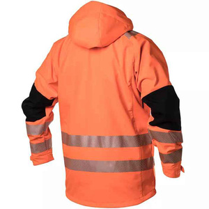 Veste de travail haute visibilité réfléchissante, imperméable, coupe-vent, fluorescente, respirante, en polyester, uniforme de sécurité pour hommes, classe 3 - Product Image 3
