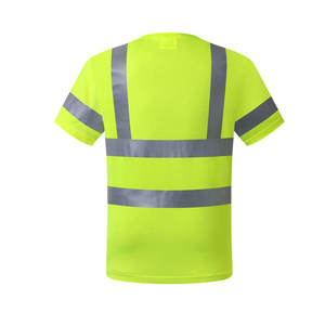 เสื้อโปโลผ้าโพลีเอสเตอร์สะท้อนแสงกันน้ำ ระบายอากาศได้ดี สำหรับงานนิรภัยของผู้ชาย แขนสั้น รับสกรีนโลโก้ - Product Image 3