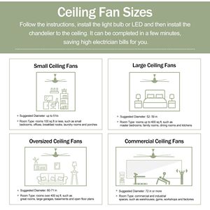 Ventilatore da Soffitto con Pale in Legno Massello da 52 Pollici, Luce, Telecomando, 6 Velocità, 3 Colori, Motore Silenzioso Reversibile per Patio e Soggiorno - Product Image 2