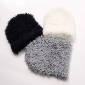 Bonnet en mohair chaud et moelleux pour l'hiver, tricoté, doux, confortable, extensible, avec revers côtelé, pour le froid, les activités de plein air, décontracté, mode urbaine - Product Image 6
