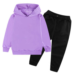 Conjunto Deportivo Infantil de Invierno Personalizado de Algodón y Poliéster con Estampado, Sudadera con Capucha y Pantalones Deportivos de Dos Piezas, Nuevo Diseño - Product Image 2