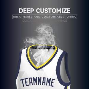 Tenue de basketball personnalisée OEM de haute qualité, maillot de basketball respirant en mesh, 100% polyester, uniforme de basketball entièrement sublimé - Product Image 5