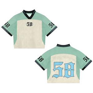 Tendances classiques : Maillot de football américain personnalisé respirant grande taille avec motif lettres |   Design rétro en maille |   Sublimation OEM - Product Image 1