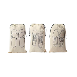 Pochettes en tissu durable 100% coton à cordon Option en vrac écologique pour le stockage d'emballage cadeau de voyage bricolage réutilisable - Product Image 4