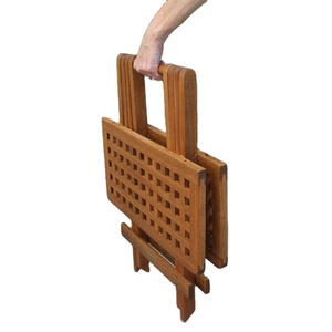 ชุดเก้าอี้ไม้สักกลางศตวรรษที่เป็นของแข็งเก้าอี้พับได้มีพนักพิงศีรษะทำจากไม้สักสำหรับโรงแรม - Product Image 5