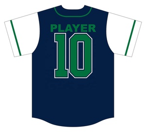 Uniformes de baseball à séchage rapide avec impression par sublimation du nom et des numéros de l'équipe, pour hommes, vert marine, respirant, en polyester, manches courtes - Product Image 3