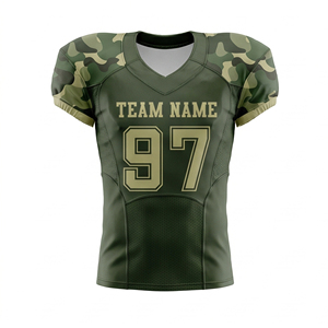 Uniformes de football américain personnalisés en camouflage, tissu polyester sublimé haute performance, fabricant OEM en gros - Product Image 3