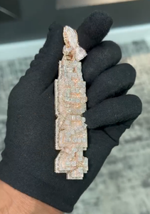 Bijou de luxe pour homme en argent 925 de qualité supérieure avec diamant de laboratoire, lettre en relief, style hip-hop, streetwear, mode audacieuse pour les soirées - Product Image 3