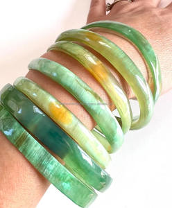 Conjunto de brazaletes de color verde oscuro, pulseras a juego de calidad superior, venta al por mayor, conjunto de brazaletes de cuerno de búfalo de Falak World Export - Product Image 2