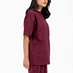 T-shirts personnalisés pour femmes, manches courtes, col rond, 100% coton, basiques, unis, prix de gros avec OEM - Product Image 4