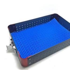 Stainless Steel Surgical Instrument Sterilization Tray Box <b>Silicone</b> <b>Mat</b> 300x195x65mm Pentax Sterilized box CE ISO approved - Product Image 2