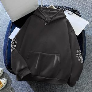 Sudadera con Capucha ROMEO INDUSTRY para Mujer, Estilo Y2K, con Bolsillos, Mezcla de Algodón, Suave, Cómoda, Transpirable, Informal, Otoño/Invierno - Product Image 3