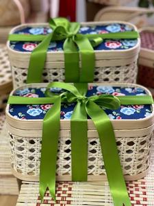 Handmade Natural Rattan <b>Gift</b> Basket with Handle | Eco-Friendly Corporate <b>Gift</b> Packaging for Wine, Fruit and <b>Sweets</b> - Product Image 3