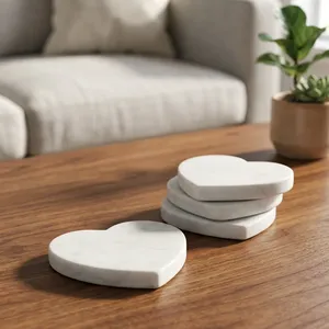 Luxury Natural <b>Marble</b> <b>Coaster</b> Set Waterproof Eco Friendly Stone Drink <b>Coasters</b> for Dining Table Kitchen Villa Hotel - Product Image 5
