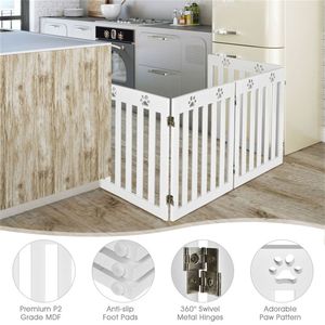 Recinto per Animali Domestici Moderno in Ferro e PVC a 4 Pannelli, 24 Piedi, con Chiusura a Pulsante, per Cani di Piccola Taglia, Ideale per Soggiorno o Ufficio - Product Image 6